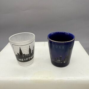 2 Vintage New York Shot Glasses, Unused